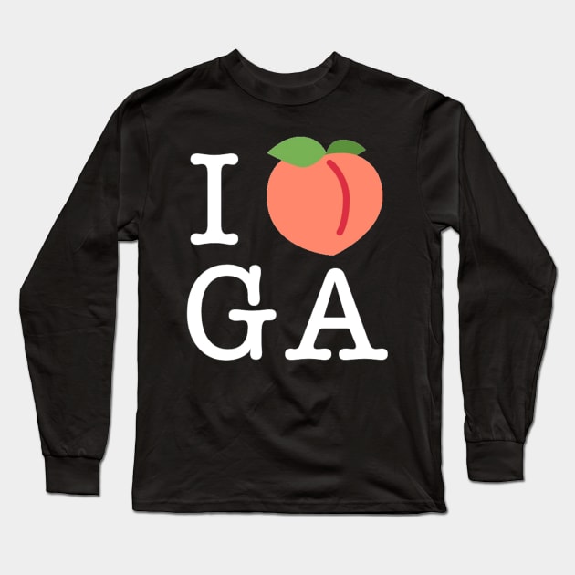 I Peach Georgia (White Lettering) Long Sleeve T-Shirt by KyleHarlow